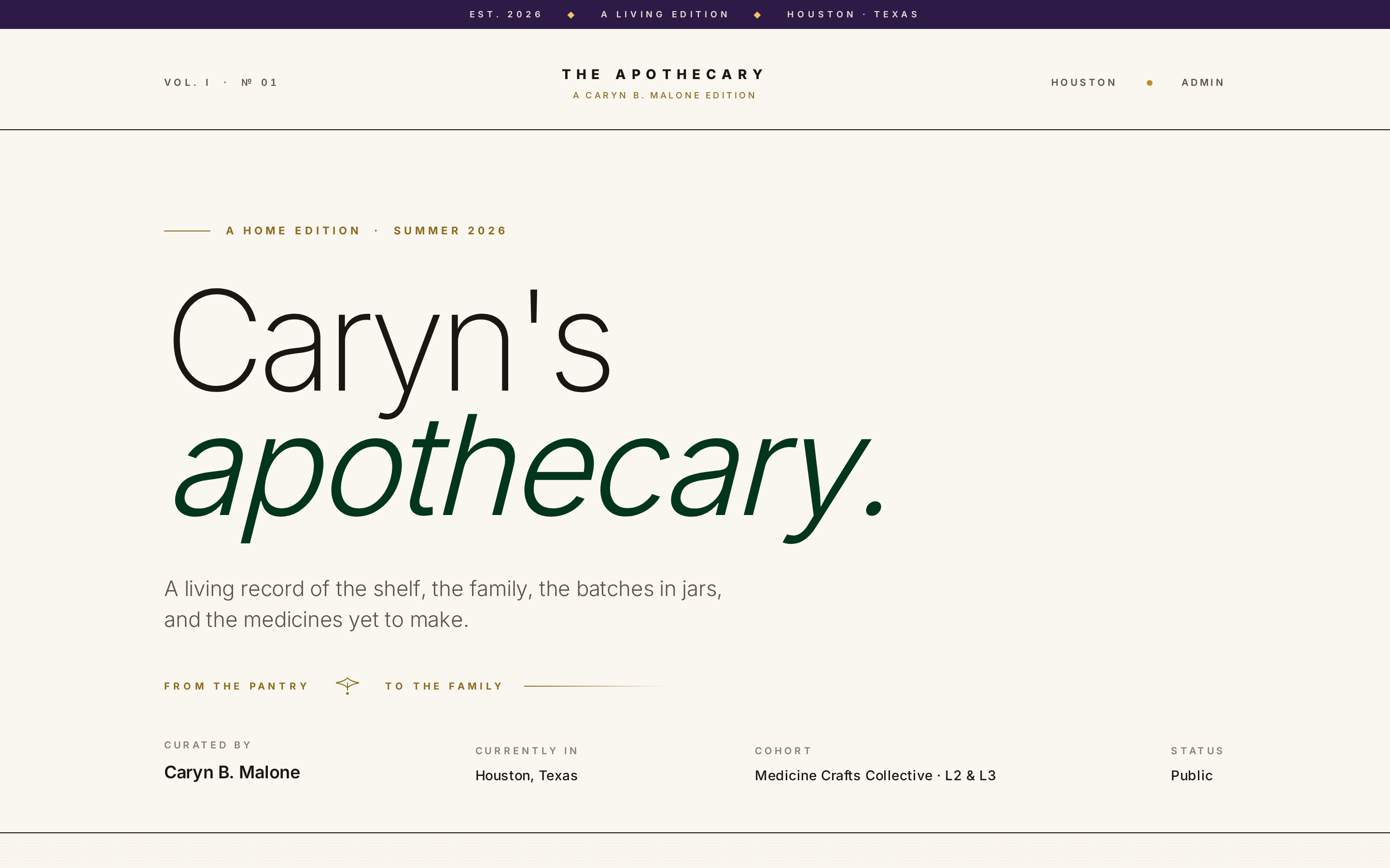 Caryn's home shop homepage